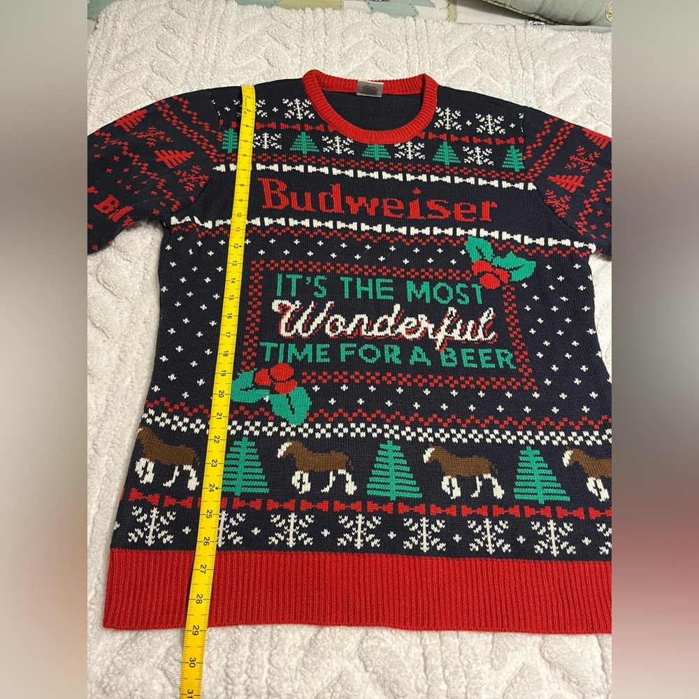 Budweiser ugly Christmas sweater